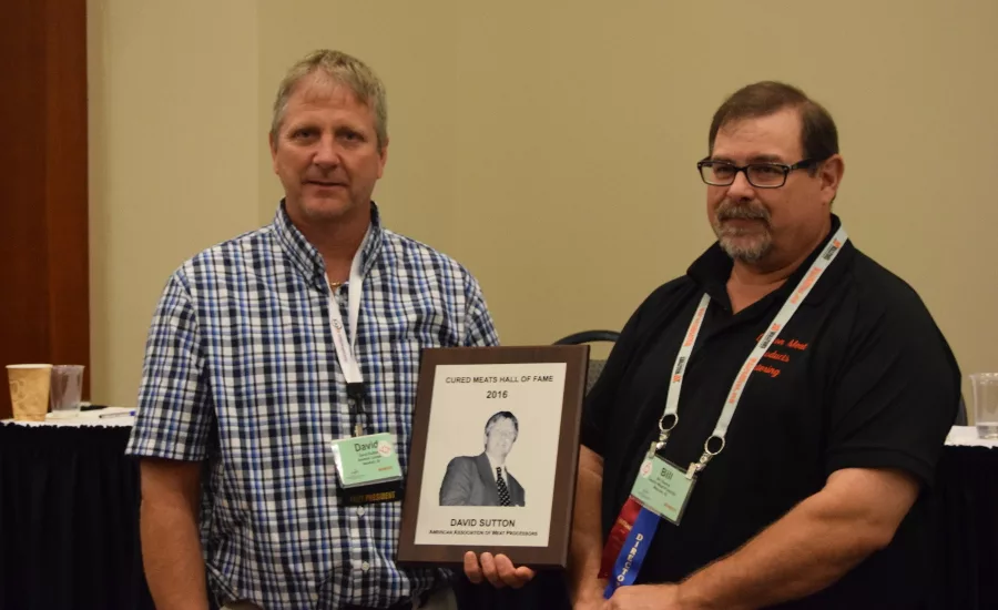 David Sutton of Newhall Locker, Newhall, Iowa, was elected into the Cured Meats Hall of Fame.