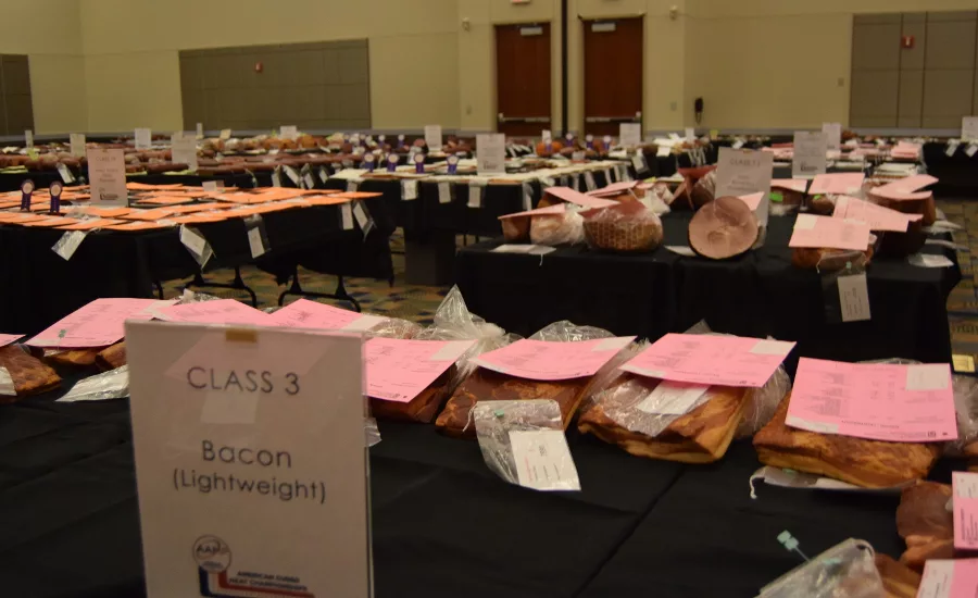 Grand Champion of Bacon (Lightweight): Newhall Locker & Processing, Newhall, Iowa.