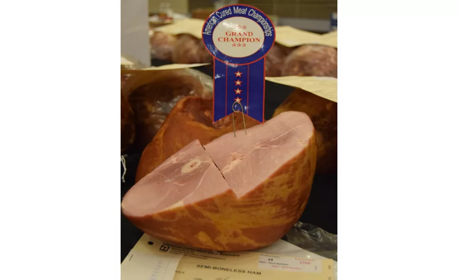 Grand Champion of Ham (Semi-boneless): Tiefenthaler Quality Meats, Holstein, Iowa.