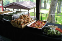 Variety of catered food