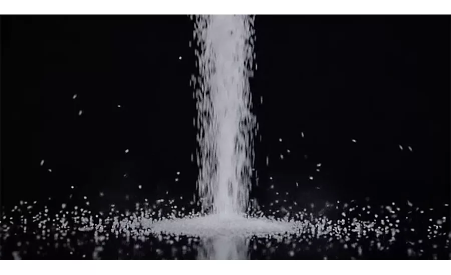 salt on a black background