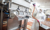 sanitizing meat processing equipment