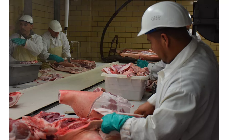 slicing meat
