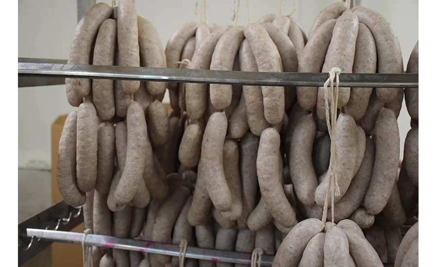 hanging sausages