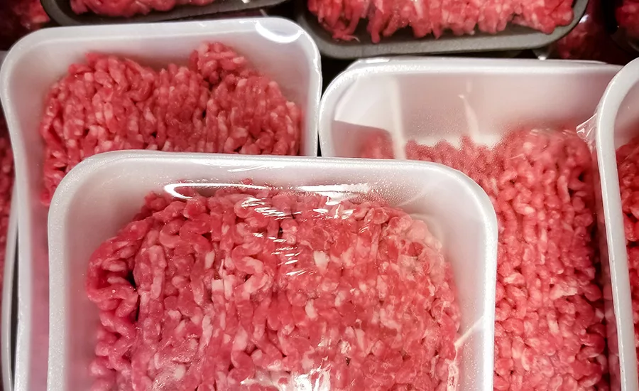packages of ground beef