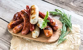 Grilled sausages