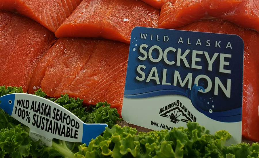 wild alaskan sockey salmon