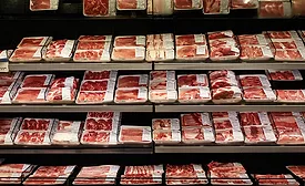 Meat department in a supermarket
