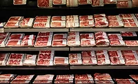Meat department in a supermarket