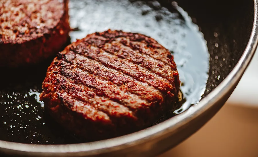 Roasted Vegan Burger Patties made out of pea protein