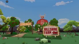 Hillshire Farms red barn entrance in the metaverse