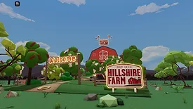 Hillshire Farms red barn entrance in the metaverse