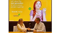 Jim Zallie and Taly Nechushtan ushering in the Ingredion and InnovoPro partnership Jim Zallie and Taly Nechushtan ushering in the Ingredion and InnovoPro partnership