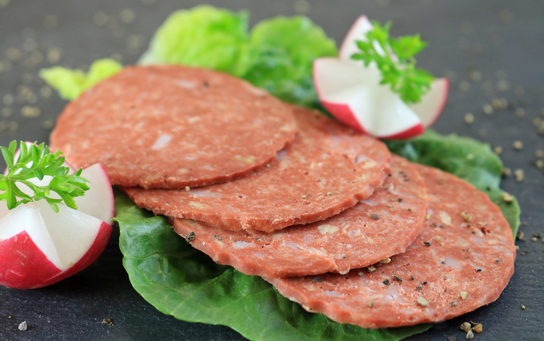 Loryma plant-based salami pieces; Crespel and Deiters