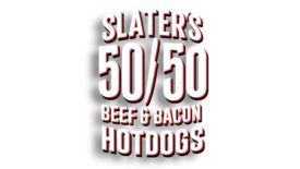 Slater's 50/50 Beef & Bacon Hotdogs logo