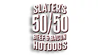 Slater's 50/50 Beef & Bacon Hotdogs logo