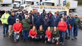 Perdue truck drivers and volunteers in Salisbury, Md.