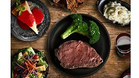 Black Angus Steakhouse steak meal