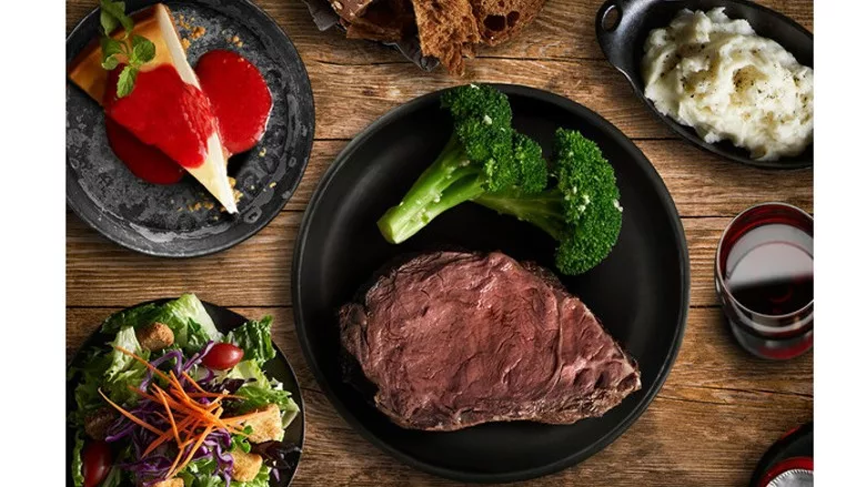 Black Angus Steakhouse steak meal