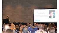 USDA Under Secretary of Farm Production and Conservation Robert Bonnie speaking to a large crowd during the Animal Agriculture Sustainability Summit at the 2023 IPPE.