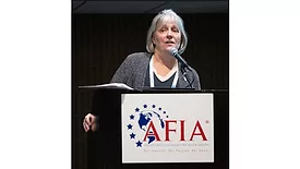 Dr. Louise Dufour-Zavala speaking on the current HPAI outbreak in the U.S..jpg