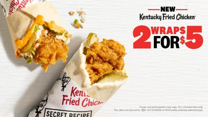 New Kentucky Fried Chicken Wraps infographic
