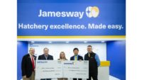 Children’s Healthcare of Atlanta receives checks from Jamesway and USPOULTRY at 2023 IPPE
