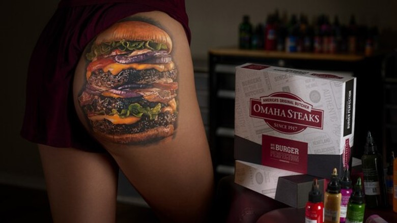 Omaha Steaks releases The Full Bun Tat offer, a chance for one burger-obsessed fan to ink their love permanently for a lifetime supply of Omaha Steaks new PureGround Burgers.