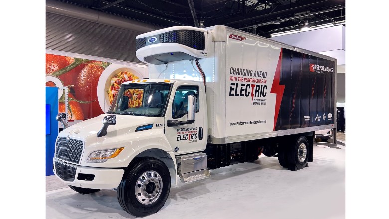 PFG truck with Carrier Transicold Supra eCool refrigeration unit