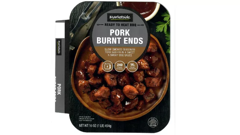 “marketside READY TO HEAT BBQ PORK BURNT ENDS”