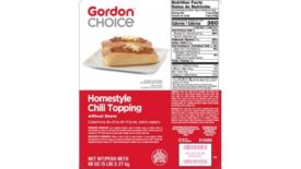 J.T.M. Provisions Co. recalls ready-to-eat Homestyle Chili Topping product