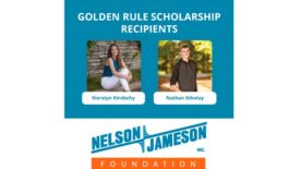 Nelson-Jameson scholarship recipients Kierstyn Kindschy and Nathan Nikolay