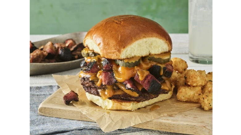 Double Carolina BBQ Burnt Ends Burger