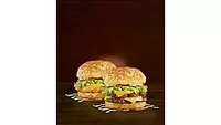 Checkers & Rally’s new Chedda Chedda Buford and Chedda Chedda Mother Cruncher Chicken Sandwich, both available for a limited time.