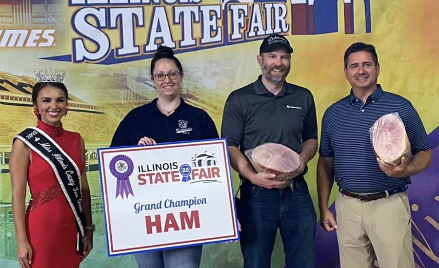 Illinois State Fair with Illinois State Fair Queen , Katie and Tom Eickman