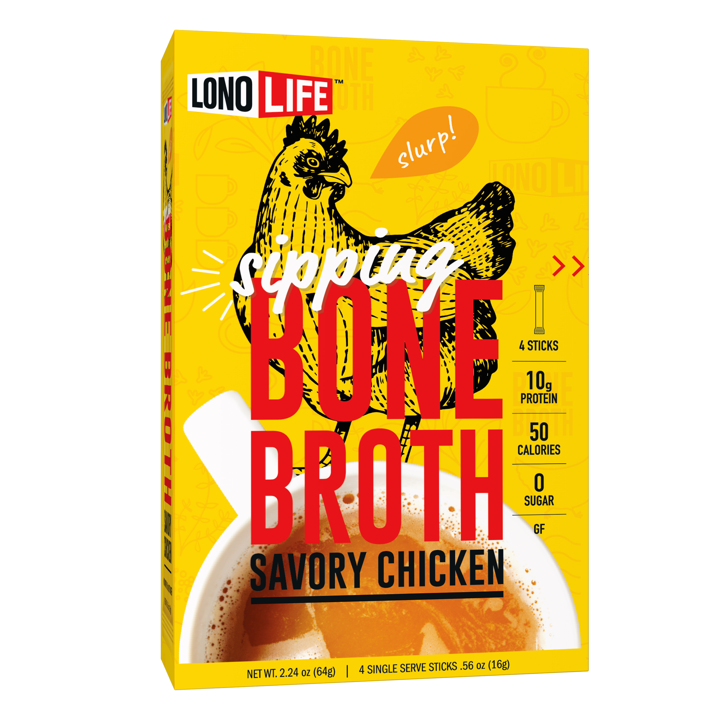 Chicken Bone Broth 4 Count Stick Pack