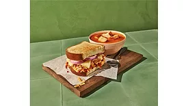 Panera Bread Smokehouse BBQ Chicken Sandwich & Creamy Tomato Soup Value Duet