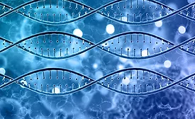 3D render of an abstract medical background with DNA strands