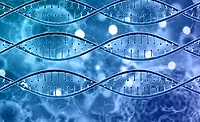 3D render of an abstract medical background with DNA strands