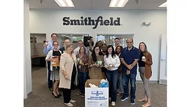 Smithfield employees across the U.S. collected food to support food banks during Hunger Action Month..jpg