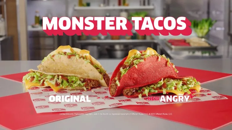 Jack in the Box Monster Taco and Angry Monster Taco