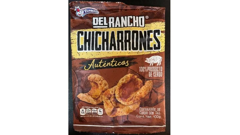 Recalled ineligible pork chicharrones product