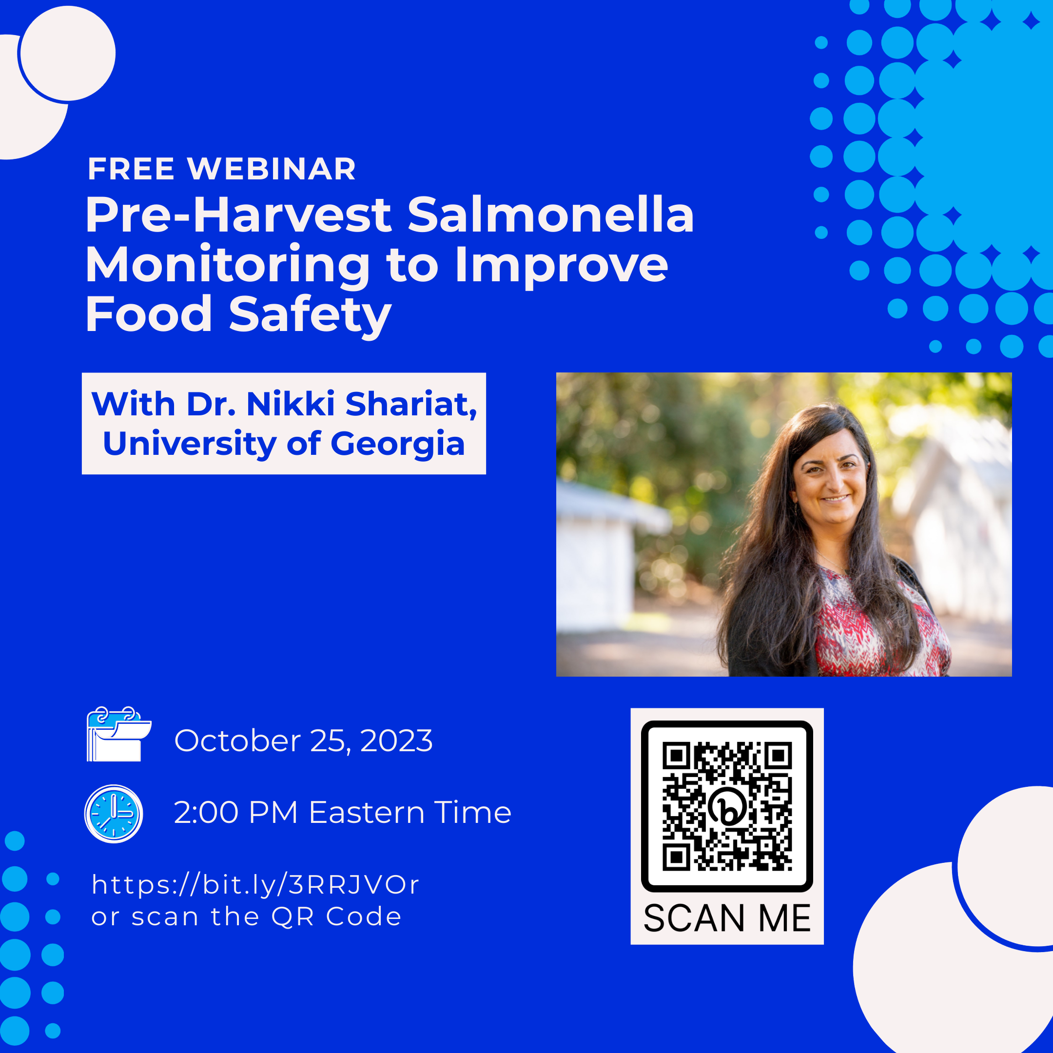 'Pre-Harvest Salmonella Monitoring to Improve Food Safety' webinar graphic