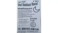 Mrs. Pasta Veal Ossobuco Ravioli- halfmoon