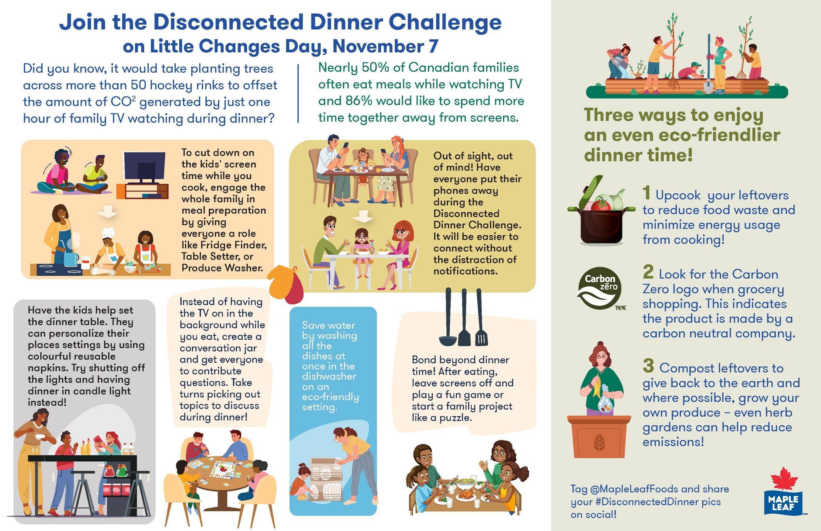 Disconnected Dinner Challenge on Little Changes Day, Nov. 7