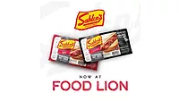 Sahlen's Tender Casing Smokehouse Hot Dogs now available at Food Lion graphic