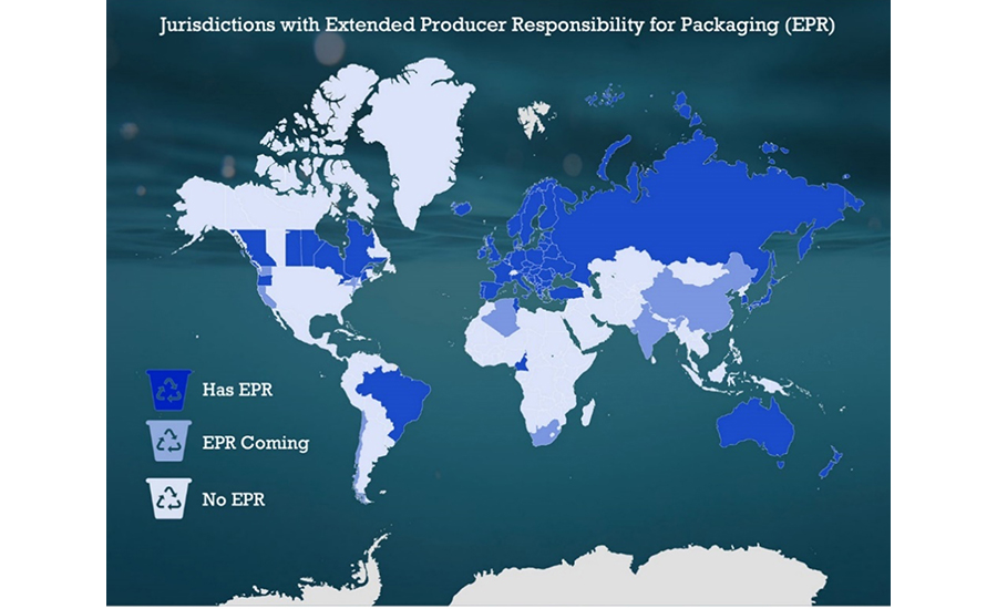 jurisdictions with extended producer responsability for packaging