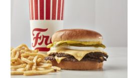 Freddy's Original Double combo with fries and a drink