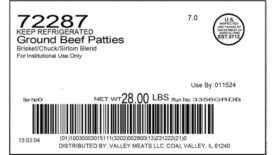 Valley Meats recalls raw ground beef products