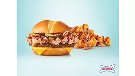 Sonic Pulled Pork BBQ Cheeseburger and Totchos